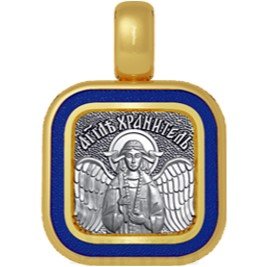 нательная икона святой благоверный князь даниил московский, серебро 925 проба с золочением и эмалью (арт. 01.068)