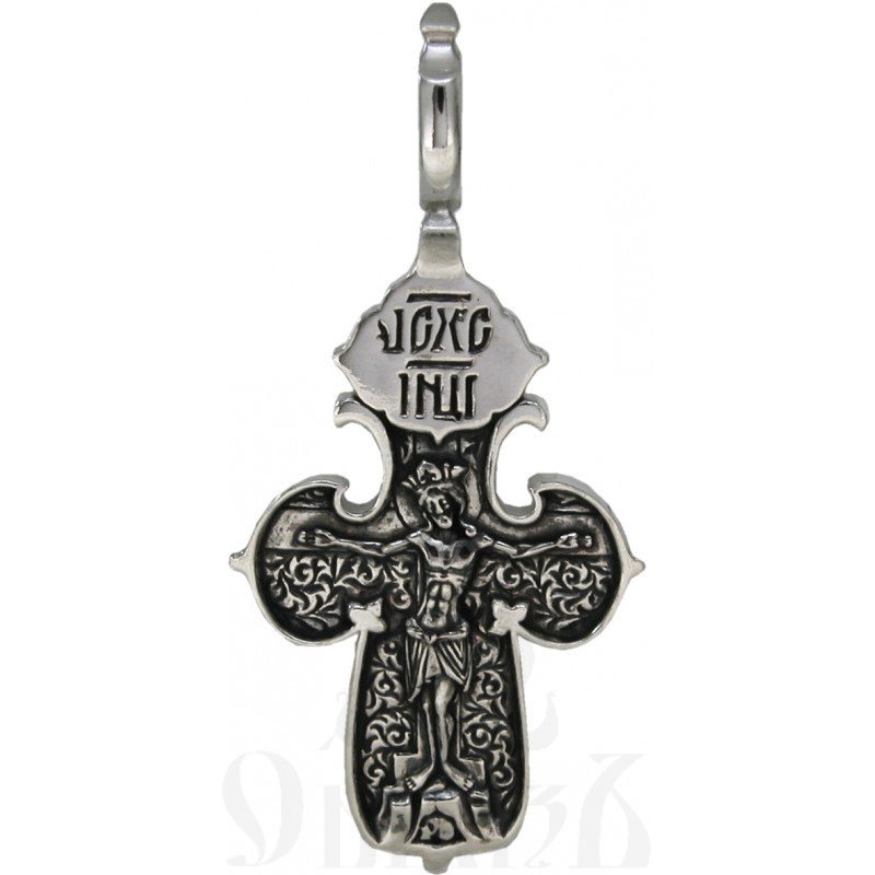 крест «распятие, матрона московская», серебро 925 проба (арт. 30-505-сч)