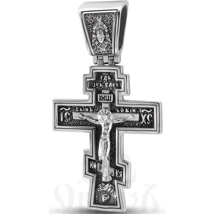 крест «распятие, молитва «спаси и сохрани», серебро 925 проба (арт. 101)