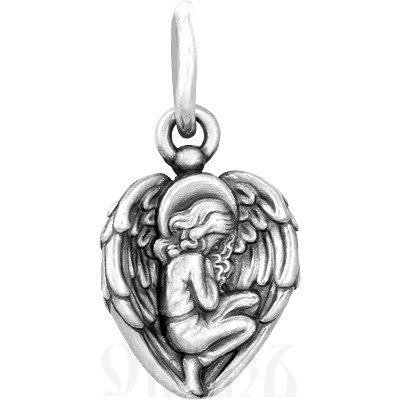 образок «ангел в сердце», серебро 925 проба (арт. 102.553)