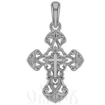 крест «спаси и сохрани», серебро 925 проба с родированием (арт. 17.049р)