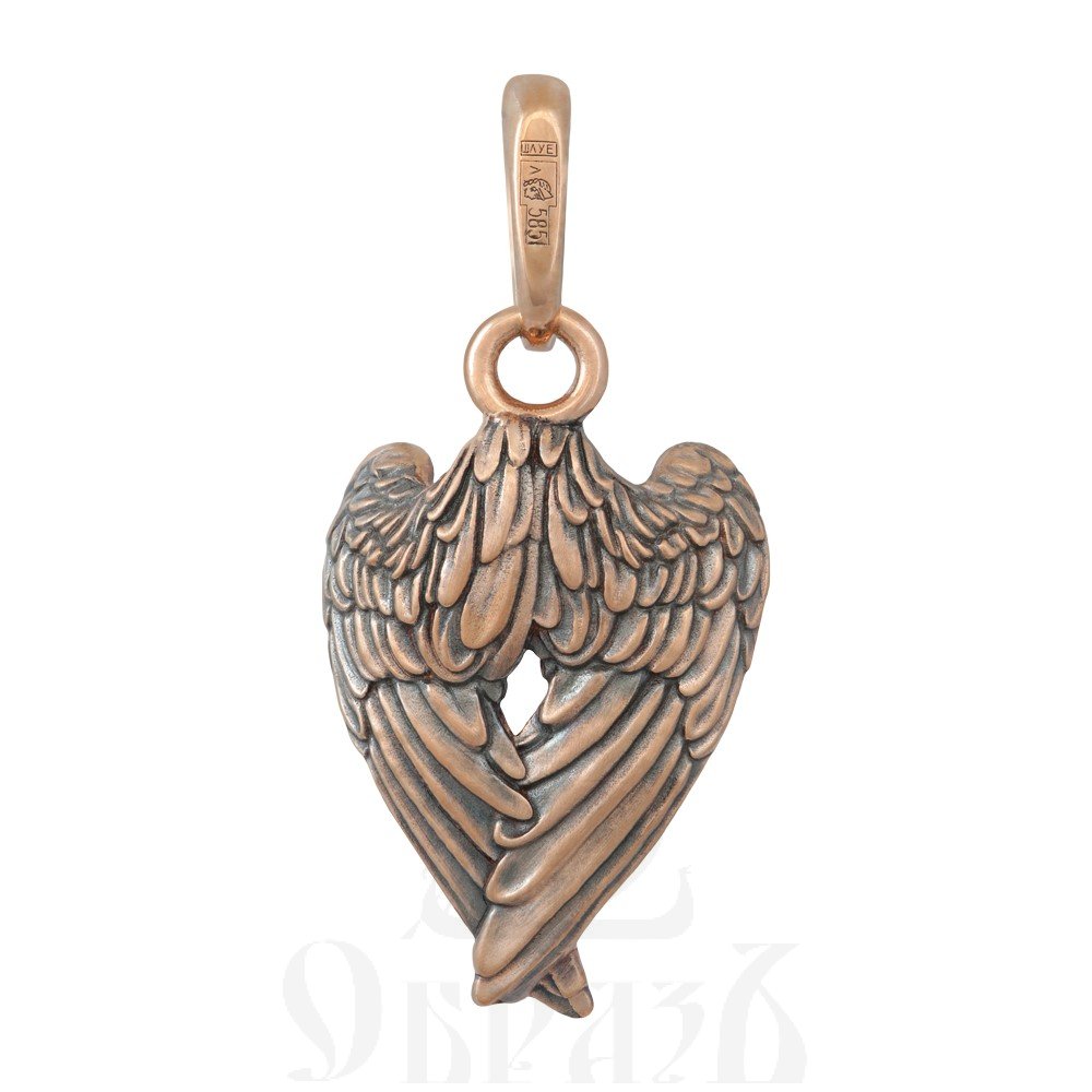 подвеска «крылья ангела», золото 585 проба красное (арт. 202.841-1)